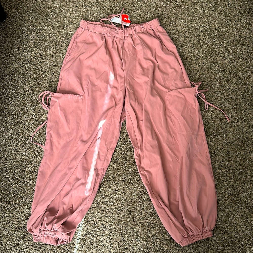 Cider MID RISE DRAWSTRING POCKET ELASTIC WAIST JOGGER TROUSERS